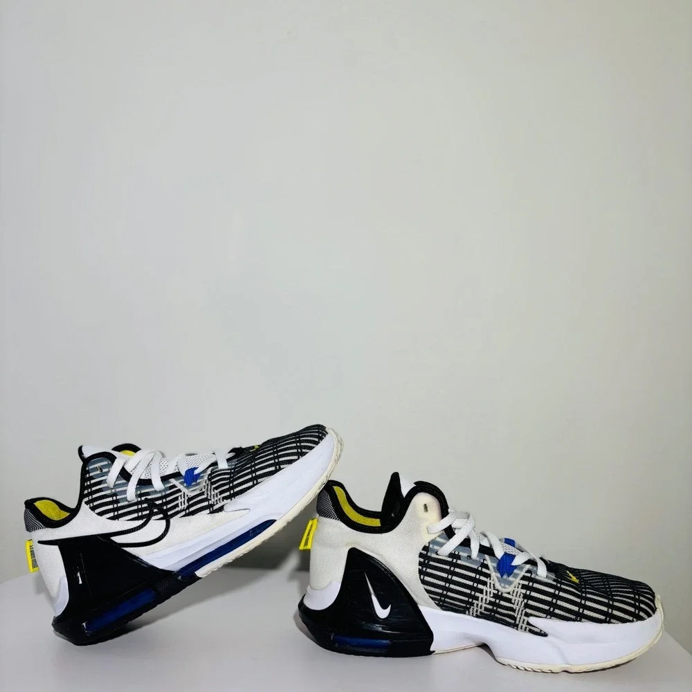 Nike LeBron Witness 6 White & Black Persian Violet‎ [DD0423 100] 6.5 Youth